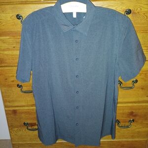 STYLUS Dark Gray Men's Casual Button-Down Shirt
